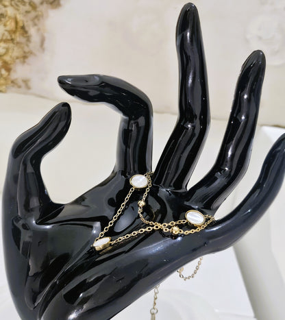 White Marble Chain Bracelet