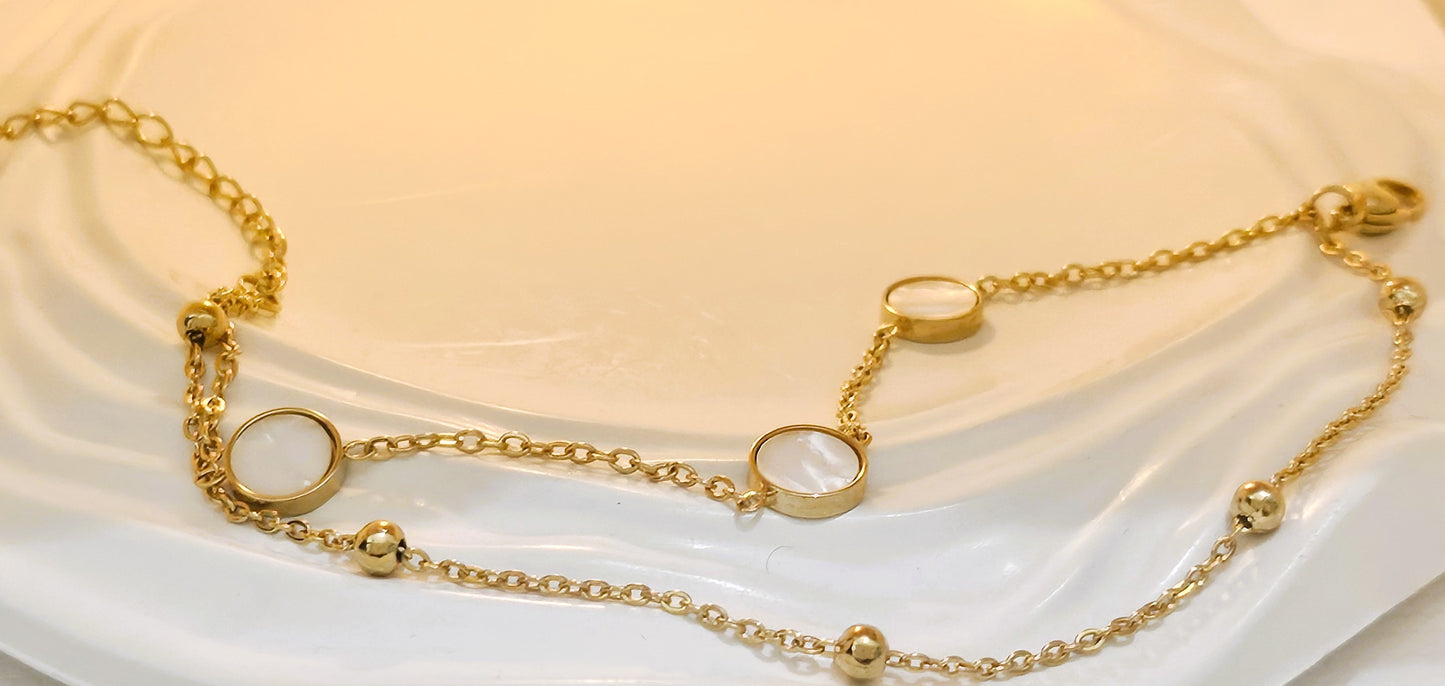 White Marble Chain Bracelet