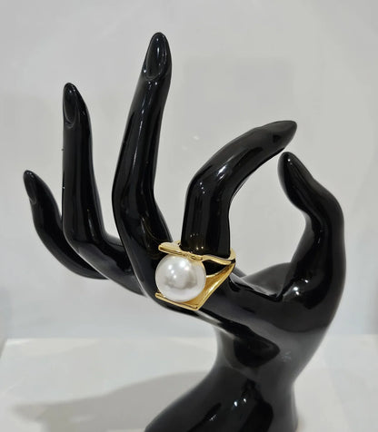 Modern Pearl Ring