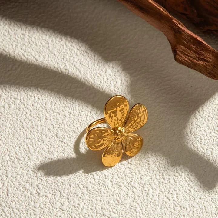 Gold Floral Ring