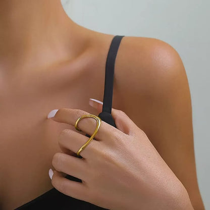 Wave Wisper Statement Ring