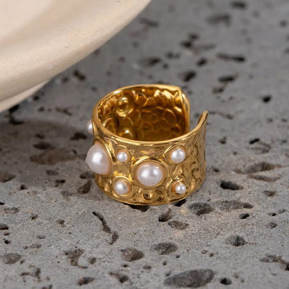Celestial Pearl Cuff Ring